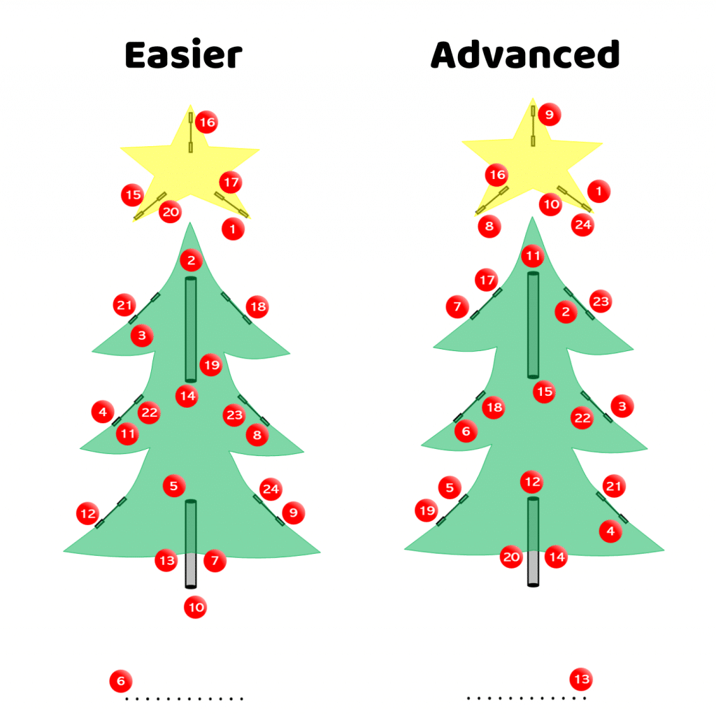 christmas tree agility course